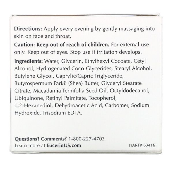 Eucerin Redness Relief Skin Soothing Night Cream - 1.7 Oz