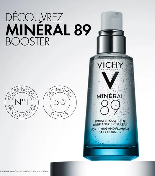 VICHY EST SELLER MINÉRAL 89
BOOSTER QUOTIDIEN
Hydratation renforçant la peau.
