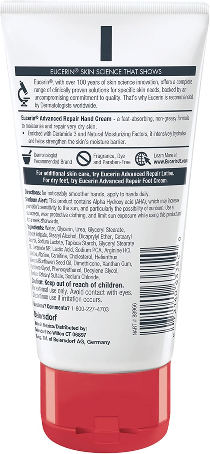 Eucerin Advanced Repair Hand Cream -Hand Lotion for Very Dry Skin - 2.7 oz Tubes