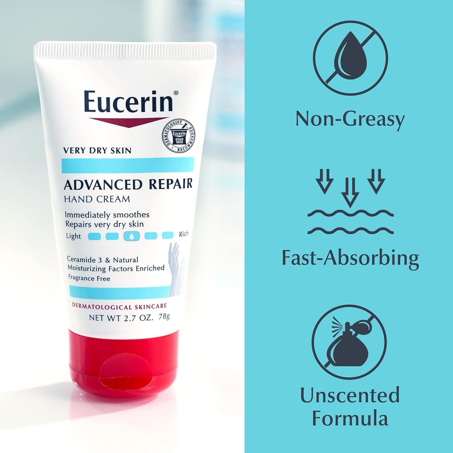 Eucerin Advanced Repair Hand Cream -Hand Lotion for Very Dry Skin - 2.7 oz Tubes