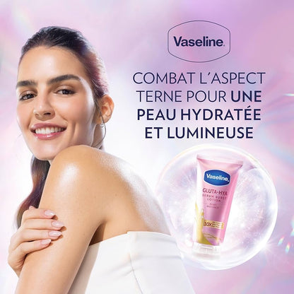 Vaseline Gluta-Hya Dewy Radiance Lotion Hydratante Serum Burst avec Antioxydants pour une Peau Douce et Radieuse, 300ml
