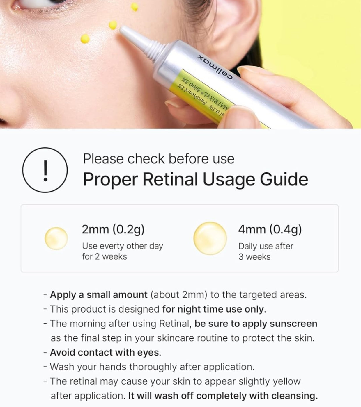 Celimax Crème intensive Retinal Shot Tightening Booster